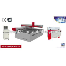 High pressure flat glass cutting machine by water jet with 1500mm*2500mm cutting table and 420Mpa pump